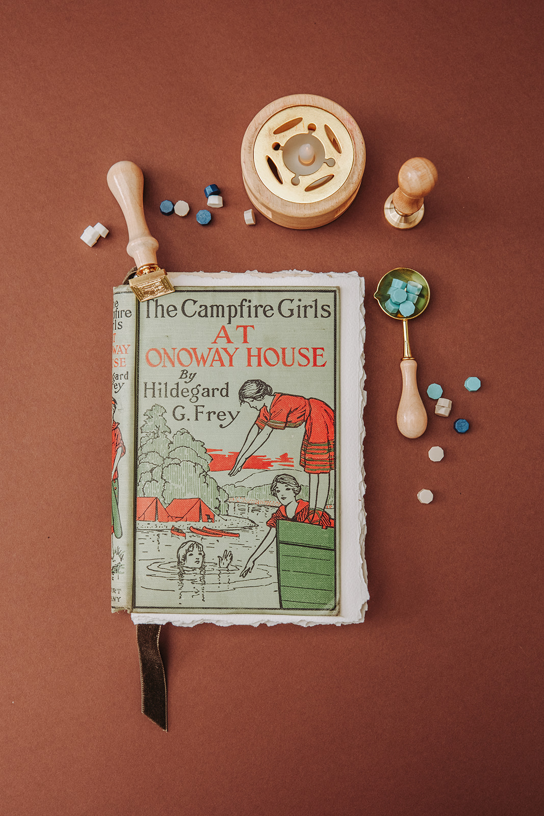 The Campfire Girls at Onoway House — finished artist book with wax seal details